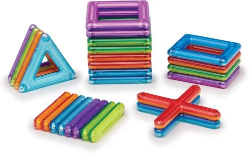 Vista 2 de Guidecraft PowerClix - Juego de bloques de construcción magnéticos con marco, 26 piezas, juguete educativo de construcción creativa