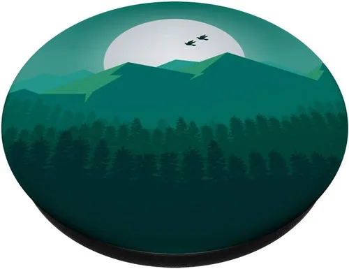 Vista 2 de Teal Mountain Pop Mount Socket Sun Art - Soporte para teléfonos y tabletas, Negro