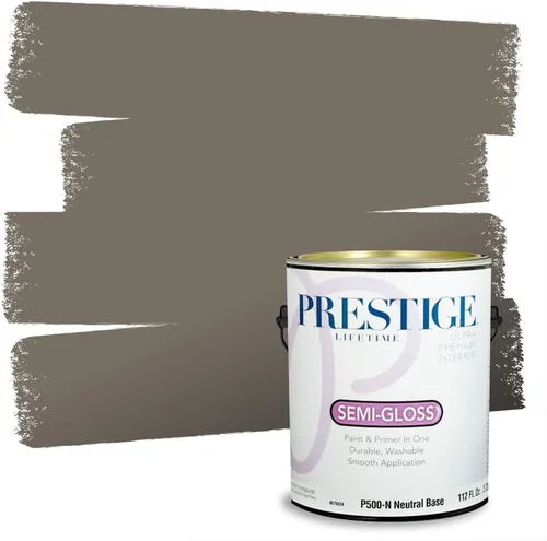 Vista 72 de PRESTIGE Paints - Pintura interior e imprimación en uno, 1 galón, cáscara de huevo, pimienta envejecida