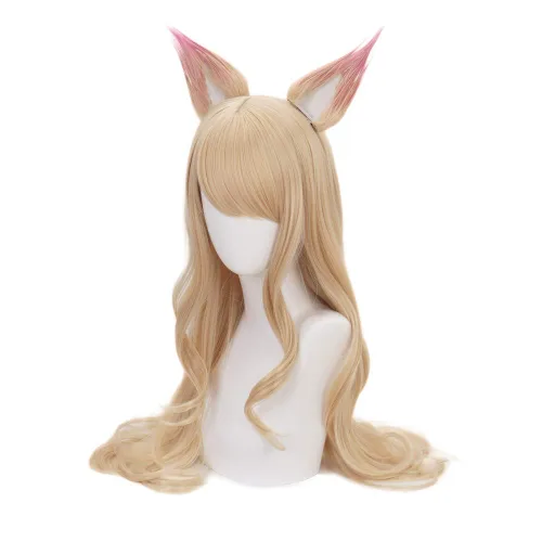 Vista 2 de MUZIWIG LOL Peluca de cosplay con gorra de peluca, fibra sintética resistente al calor, pelucas completas para juegos de rol de League of Legends