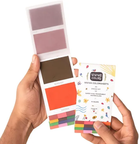 Vista 8 de Viviva Travel - Juego de pinturas portátiles de 10 colores metálicos Colores metálicos brillantes, hechos a mano en pequeños lotes, formato