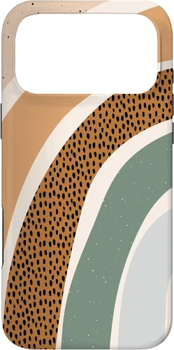Vista 22 de Boho Burnt Orange Half Rainbow with Dotted Pattern Arches Case for iPhone 17