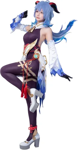 Vista 3 de Genshin Impact Cosplay Jacquard Upgrade Ver Ganyu Aether Zhongli Kaveh Cosplay