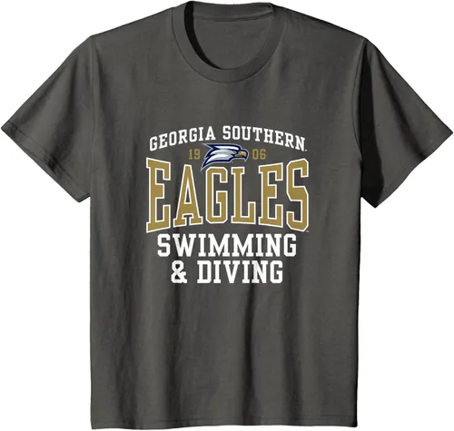 Vista 14 de Georgia Southern University Camiseta de natación y buceo Eagles, Negro