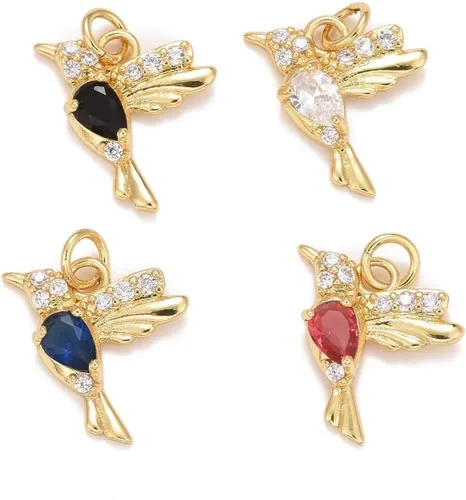 Vista 17 de LiQunSweet 20 piezas de micro pavé de circonitas cúbicas para bebé, diseño de huellas, para hacer joyas de ducha