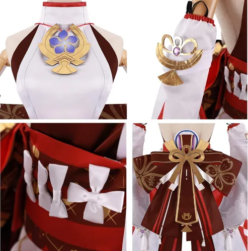Vista 4 de Nuoqi Venti Cosplay Raiden Shogun Cosplay Yae Miko Cosplay Genshin Impact Cosplay Disfraces