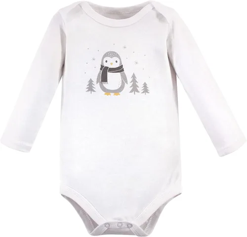 Vista 33 de Hudson Baby Body unisex de algodón de manga larga para bebé, leopardo rosa rojo