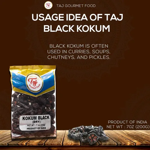 Vista 3 de TAJ Premium Indian Black Kokum (Mangostán Silvestre), (seco, 7 oz (nuevo))