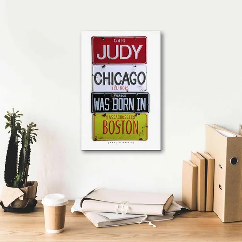 Vista 7 de Epic Graffiti Arte de pared en lienzo Gregory Constantine, "Judy Chicago" de Gregory Constantine, 12 x 18 pulgadas