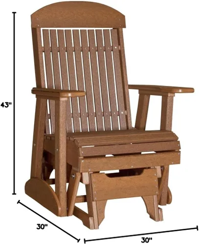 Vista 2 de Furniture Barn USA Poly Lumber - Planeador clásico de 2 pies, caoba antigua multicolor (Antique Mahogany)