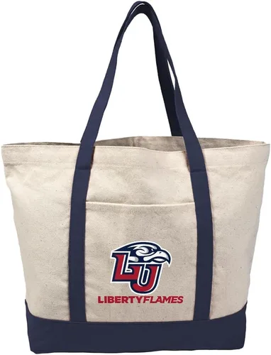 Vista 181 de Campus Lab Bolsa de lona con logotipo primario colegiado con bolsillo externo, bolsa de hombro reutilizable para ir de compras, playa Águilas A&m