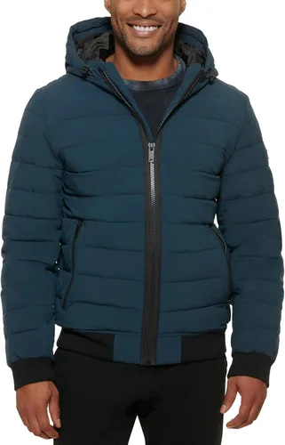 Vista 14 de DKNY Chaqueta bomber acolchada con capucha y rendimiento para hombre