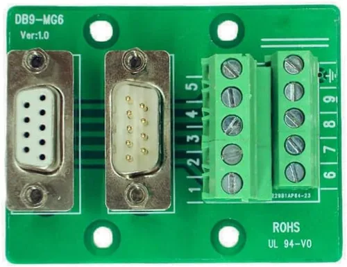 Vista 3 de DB9 Conector de ruptura RS232 Serial 9 Pin Conector Db9 Terminal (adaptador macho y hembra)