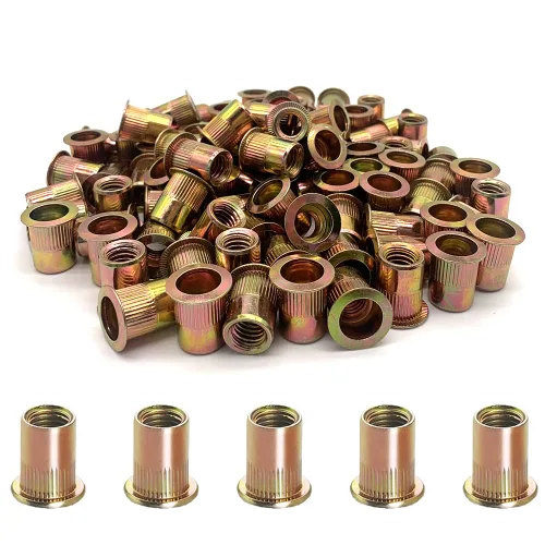 Vista 13 de Kit surtido de tuercas de remache de acero inoxidable de 50 piezas, tuercas de remache de acero inoxidable 1/4"-20