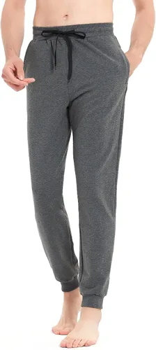 Vista 19 de Idtswch 30/32/34/36/38/40. Pantalones deportivos altos para hombre, extra largos, con bolsillos con cremallera