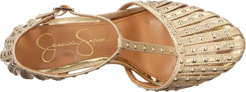 Vista 5 de Jessica Simpson Bakir NegroBlanco Correa De Tobillo Tacón De Aguja Rhinestone Bombas