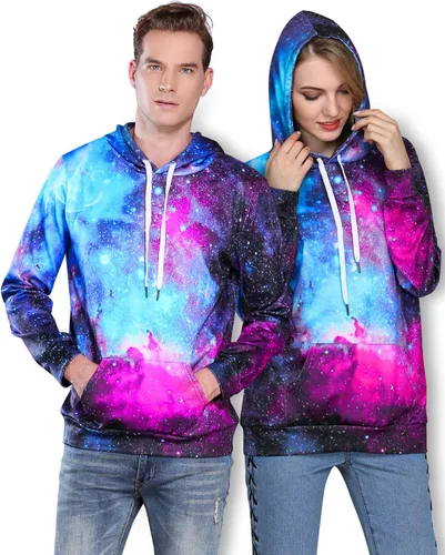 Vista 2 de SANKILL Unisex 3D Novelty Hoodies Graphic Print Galaxy Hoodies Pullover Sweatshirt Pockets