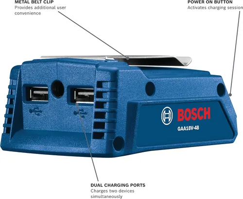 Vista 2 de Bosch GAA18V-48N 18V USB Adaptador de Potencia Portátil