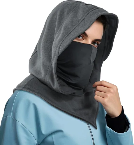 Vista 9 de Polaina transpirable para la cara y el cuello para uso diario, calentador de invierno Bufanda con capucha de Halloween Punk Rogue Amplia