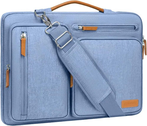 Vista 17 de MOSISO 360 Bolsa de hombro protectora para laptop de 13.3 pulgadas, 13-13.3 pulgadas Azul (Air Blue)