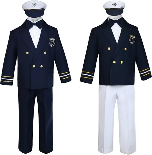 Vista 3 de unotux traje marinero Capitán para Boy trajes de Nueva Born to 7años de edad