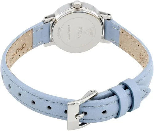 Vista 3 de Guess Stella reloj de señoras con esfera blanca correa de cuero W0885L2