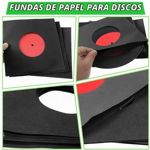 Vista 4 de Eaasty - 100 fundas para discos de 7 pulgadas, 45 unidades, color negro