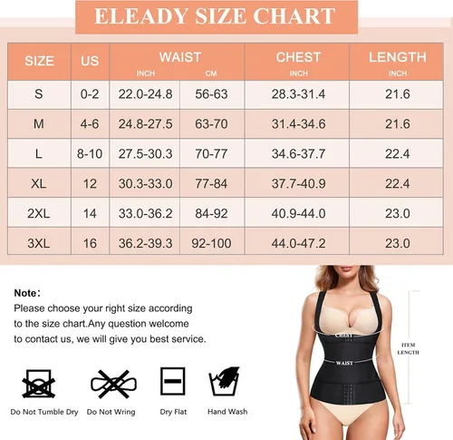 Vista 7 de Eleady Chaleco de entrenamiento de cintura para mujer, corsé recortador adelgazante, moldeador de cuerpo, control de abdomen, faja de entrenamiento
