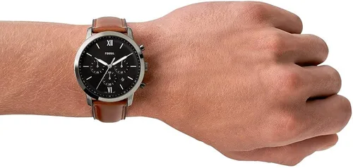 Vista 2 de Fossil FS5512 - Reloj cronógrafo de cuarzo para hombre con correa de piel