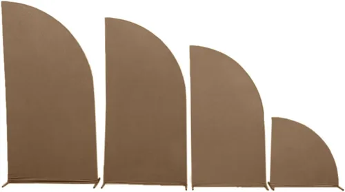 Vista 56 de Efavormart - Juego de 4 fundas de elastano beige para arco de media luna, fundas de telón de fondo Chiara de 2.5 pies a 7 pies para escenarios