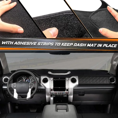 Vista 2 de NDRUSH Cubierta peluda para tablero de instrumentos compatible con Toyota Tundra 2014-2021