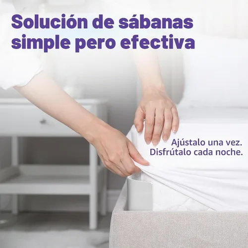 Vista 8 de GripNHold - Sujetadores de sábanas de cama – Sujetador de sábana bajera de alta resistencia con agarre antideslizante de 360 grados, sujetador