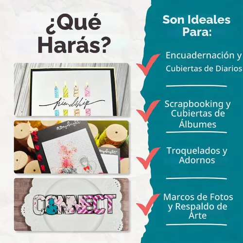 Vista 5 de Grafix de peso medio, láminas de madera prensada de 12 x 12 pulgadas, paquete de 25 unidades de color blanco.