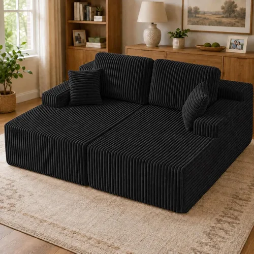 Vista 17 de WHGBJA Sofá cama 3 en 1 para sala de estar/dormitorio, convertible, modular