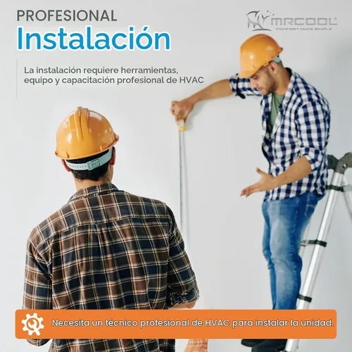 Vista 3 de Mrcool 24000 BTU 230V Mini aire acondicionado sin conductos con bomba de calor y minisplit inversor, Serie Advantage - Unidad de AC montada en pared