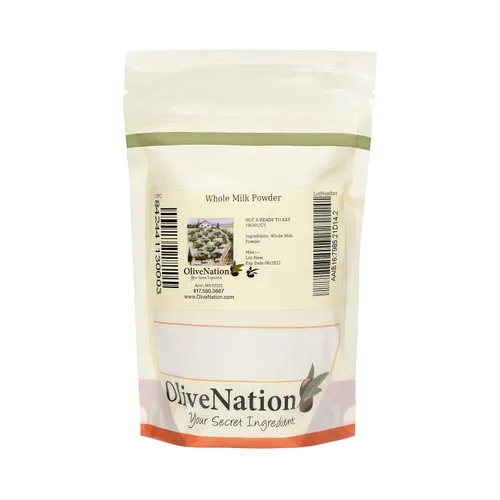 Vista 2 de OliveNation Leche entera seca en polvo para hornear y confitería, 26% de grasa, sin OMG, sin gluten, 2 libras