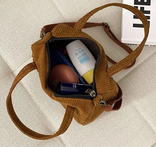 Vista 7 de Bolsos cruzados para mujer de pana, bolsos de hombro, bolsos cruzados, carteras, carteras, bolso pequeño de mano 2023