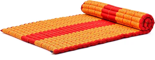 Vista 85 de Leewadee - Colchón de piso plegable - Futón japonés enrollable -Alfombra de tatami triple pliegue - Cama de piso para invitados - Colchón de camping