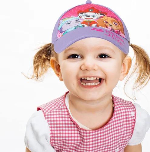 Vista 4 de Nickelodeon Paquete de 2 gorras de béisbol de algodón de Paw Patrol para niñas (niñasniñas)