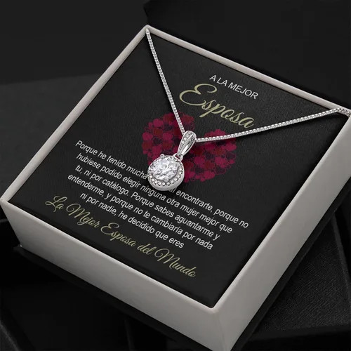 Vista 3 de Regalo para Mi Esposa Collar - Regalo para Mi Esposa Especial, Regalos para 14 de febrero, Detalles para Regalar A Tu Novia, Cosas para Mi Novia