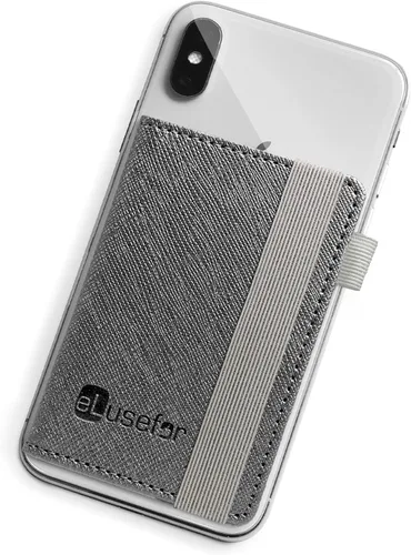 Vista 16 de Billetera Adhesiva para Teléfono para la Parte Posterior del iPhone o Android Estuche con 6 Fundas para Tarjetas de Crédito - Bolsillo