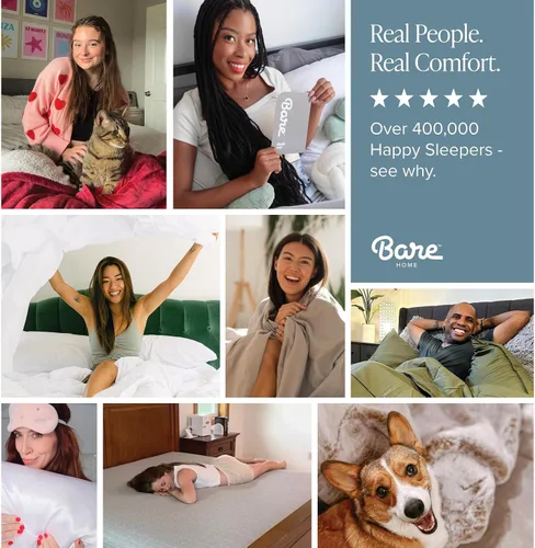 Vista 9 de Bare Home - Juego de sábanas de lujo para hotel Split King, extra suave, bolsillos profundos, fácil ajuste, frescas y transpirables, resistente a 12