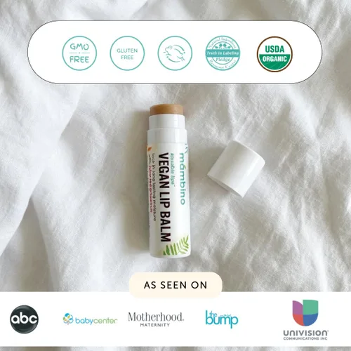Vista 7 de Mambino Organics Kissable Lips - Bálsamo labial vegano, hidratante labial de pomelo rosa brillante, cuidado labial hidratante a base de plantas