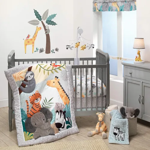 Vista 4 de Bedtime Originals Mighty Jungle - Cenefa para ventana, multicolor (283029)