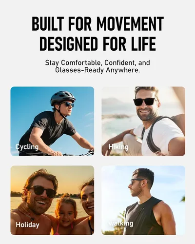 Vista 6 de Kit de accesorios para lentes inteligentes para RayBan/Oakley Meta Wayfarer/Headliner/Skyler, incluye funda de almacenamiento, 6 pares
