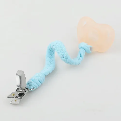 Vista 3 de Clips para chupete para bebé, niño y niña, hecho a mano, trenzado, para chupetes, correa de algodón, clips para chupetes de bebé, clips de algodón
