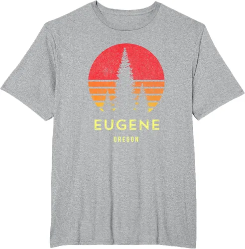 Vista 37 de Camiseta Eugene Oregon, Negro, S