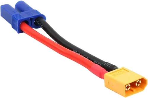 Vista 5 de 2 pares EC5 a XT60 conector macho hembra adaptador de conversión de enchufe con 2.0 in 12 AWG cable de alambre para RC Hobby Modelo FPV Drone Car