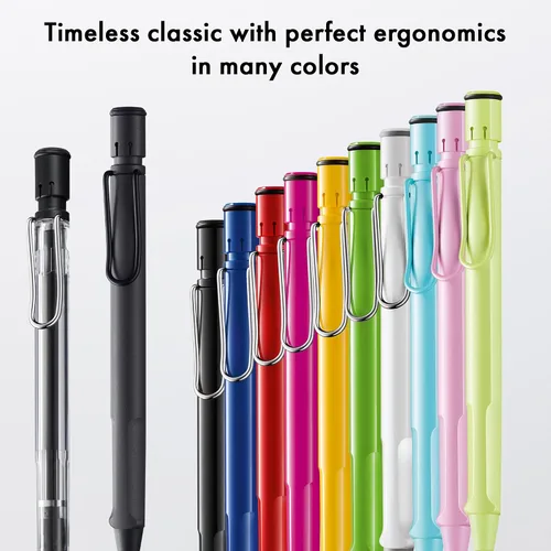 Vista 6 de Lápiz mecánico LAMY safari aquasky con empuñadura ergonómica y cuerpo de plástico ASA robusto - ideal para dibujar y escribir - incluye mina fina