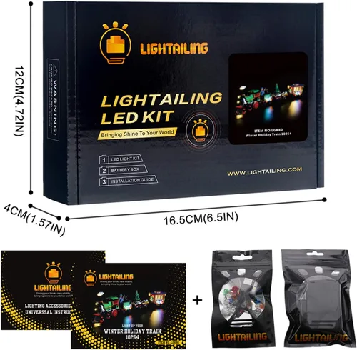 Vista 6 de LIGHTAILING Juego de luces para el modelo de bloques de construcción (Creator Expert Winter Holiday Train) – Kit de luz LED compatible con Lego